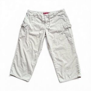 Y2K SO Junior’s Corduroy Light Gray Capris 100% Cotton Size 11